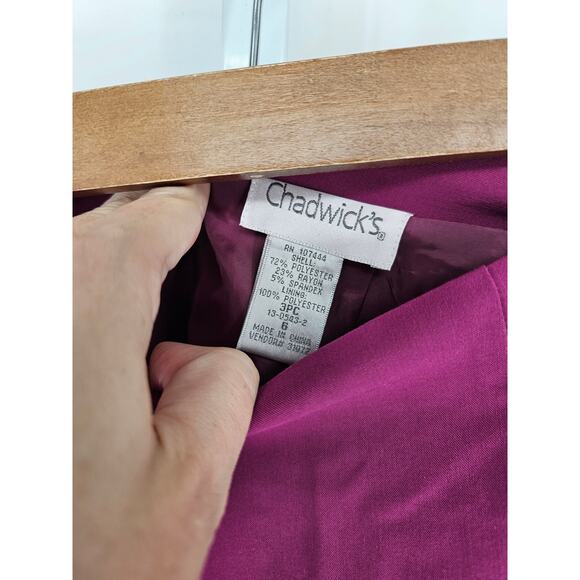 Chadwicks Women's Purple Polyester Blend Knee Length Skirt Size 6 - Picture 4 of 4